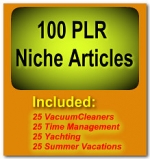 100 PLR Niche Articles