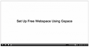 Set Up Free Webspace Using Gspace